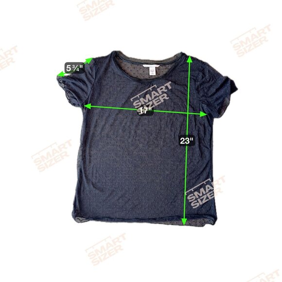 Victorias Secret Black Sheer Mesh Polka Dot Short Sleeve Top Size‎ M Whimsigoth - Picture 2 of 7